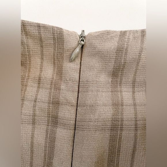 ZARA Bodycon Khaki green Plaid Long Sleeve Mini Dress Sz Small 181/009 - Picture 7 of 8